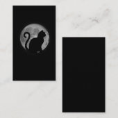 Cute Cat Silhouette Moon Dierenvriend Visitekaartje (Voorkant / Achterkant)