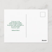 Cute Cat Sitting in Teacup Kerstmis Dank u Briefkaart (Achterkant)