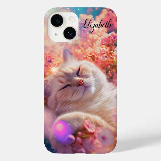 Cute cat slapen Case-Mate iPhone case (Achterkant)