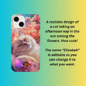 Cute cat slapen Case-Mate iPhone case