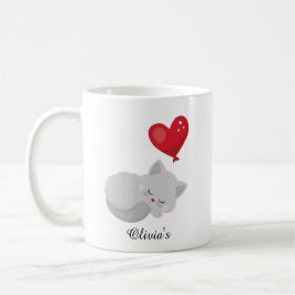 Cute Cat Sleeping Custom Name Perfect For Gift Koffiemok