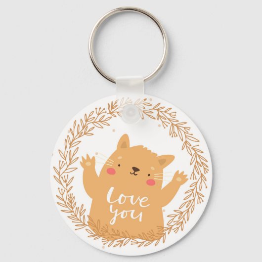 Cute Cat Sleutelhanger (Voorkant)