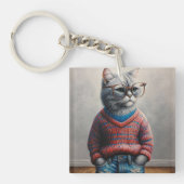Cute Cat Sleutelhanger (Voorkant)