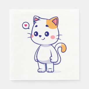 Cute Cat Smile Servet
