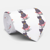 Cute Cat Smile Stropdas (Opgerold)