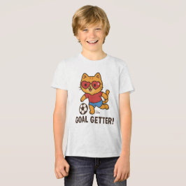 Cute Cat Soccer Player | Goal Getter Motivation  Tri-Blend Shirt