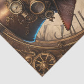 Cute Cat Steampunk with Hat 13X19 Tissuepapier (Detail)