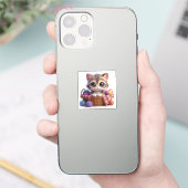 Cute Cat Sticker (Telefoon)