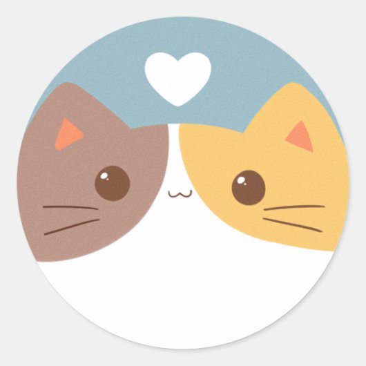 Cute Cat Sticker (Voorkant)