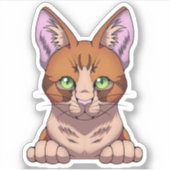 Cute Cat Sticker (Voorkant)