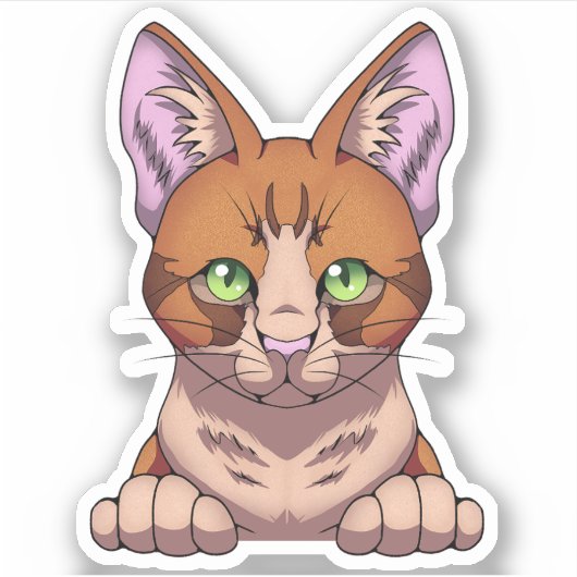 Cute Cat Sticker (Voorkant)