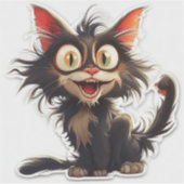Cute Cat Sticker (Voorkant)