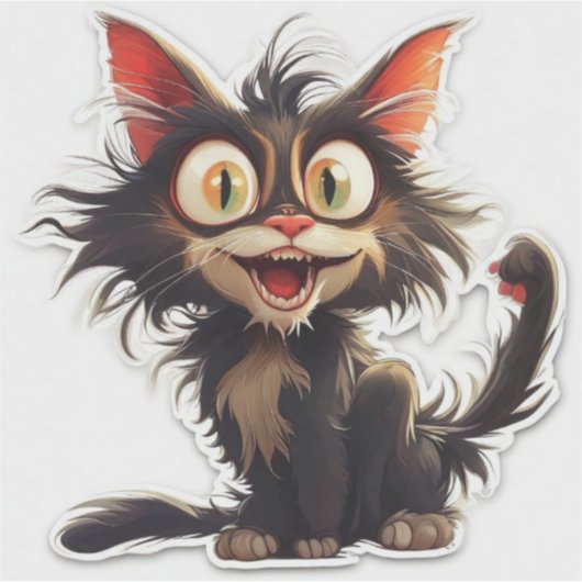 Cute Cat Sticker (Voorkant)
