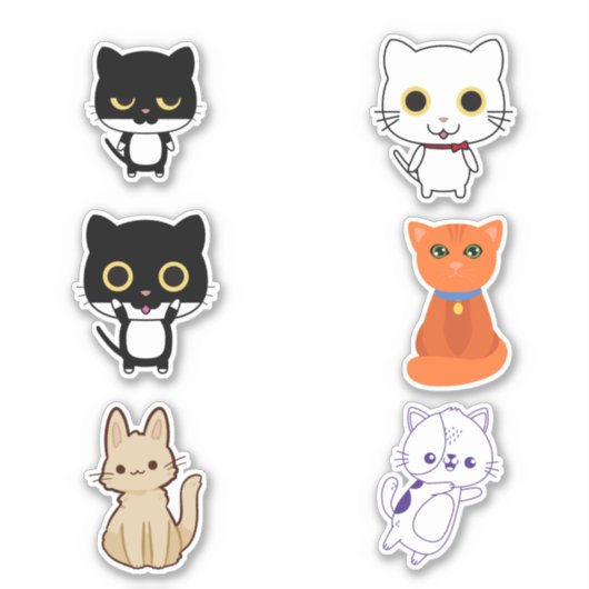 Cute Cat Sticker (Voorkant)