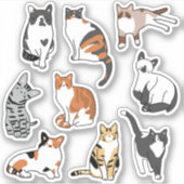 Cute Cat Sticker (Voorkant)