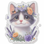 Cute Cat Sticker (Voorkant)