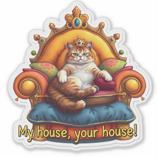 Cute Cat Sticker (Voorkant)