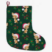 Cute Cat Stocking Grote Kerstsok (Voorkant)