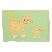 Cute Cat Striped Kat Animals Kinder Aangepaste kle Kussensloop (Voorkant)