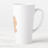cute cat student | cat lovers design  latte mok (Rechts)