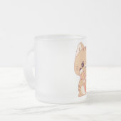 cute cat student | cat lovers design matglas koffiemok (Voorkant links)