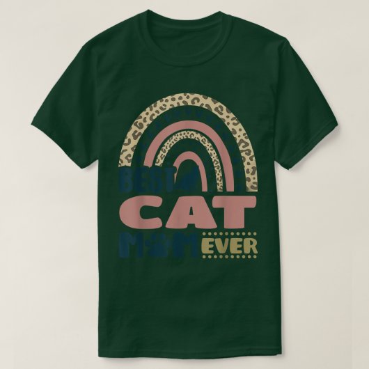 Cute Cat Stuff Animal Leopard Rainbow Best Cat Ma T-shirt (Design voorkant)