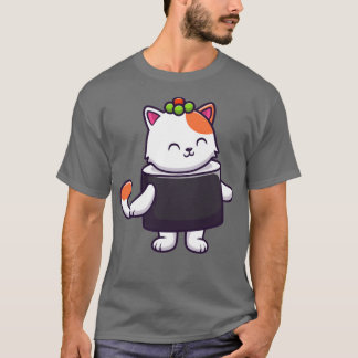 Cute Cat Sushi Salmon 2 T-shirt