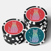  cute cat sweet rainbow hearts pastel gradient poker chips (Opstapeling)