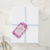 Cute Cat Swipting bij Cake met pinda's en glitter Cadeaulabel (Met Touw)