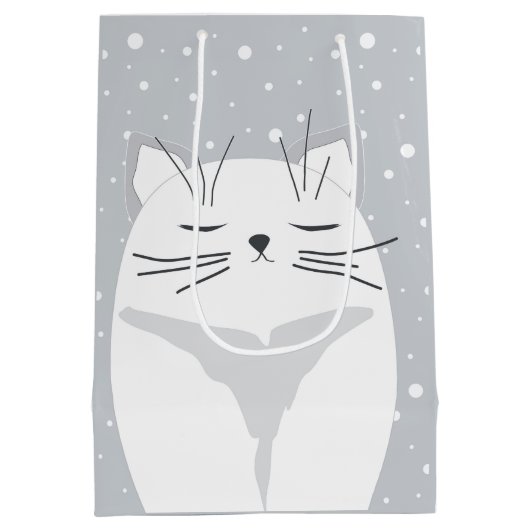 Cute cat, symbool van 2023. medium cadeauzakje (Achterkant)