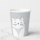Cute cat, symbool van 2023. papieren bekers (Achterkant)