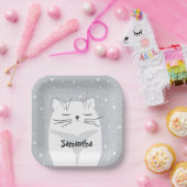 Cute cat, symbool van 2023. papieren bordje (Feest)