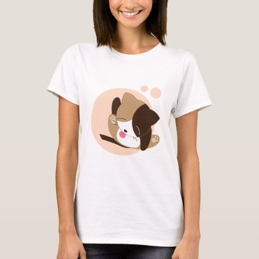 Cute Cat T-shirt (Voorkant)
