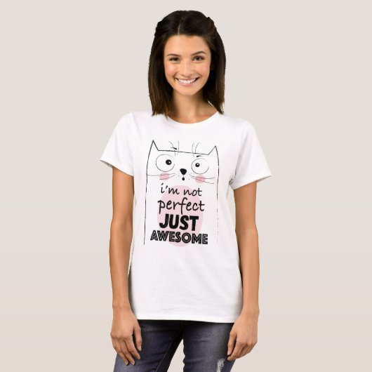 Cute Cat T-Shirt (Voorkant volledig)