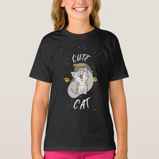 Cute Cat T-shirt (Voorkant)