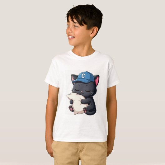 Cute Cat T-Shirt (Voorkant volledig)