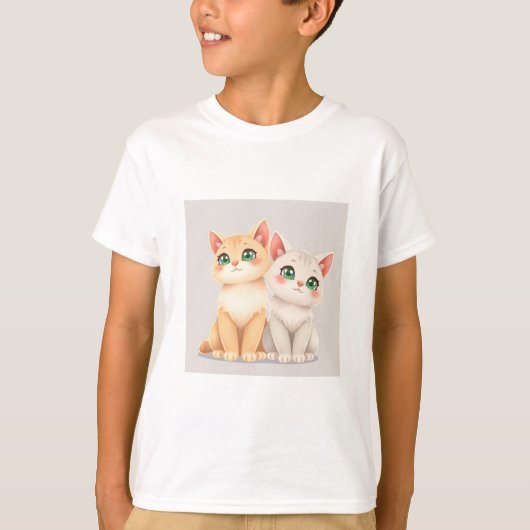 Cute Cat T-Shirt (Voorkant)