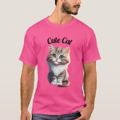 Cute Cat T-Shirt (Voorkant)
