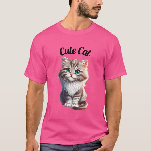 Cute Cat T-Shirt (Voorkant)