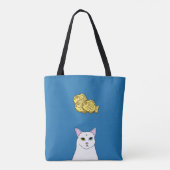 Cute Cat Taiyaki cartoon Canvas tas (Achterkant)