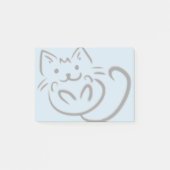 Cute Cat Tekening Post-it® Notes (Voorkant)