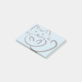 Cute Cat Tekening Post-it® Notes (Schuin)