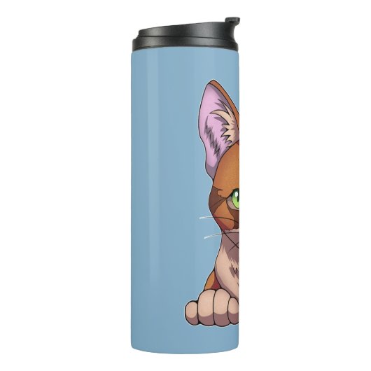 Cute Cat Thermosbeker (Gedraaid links)