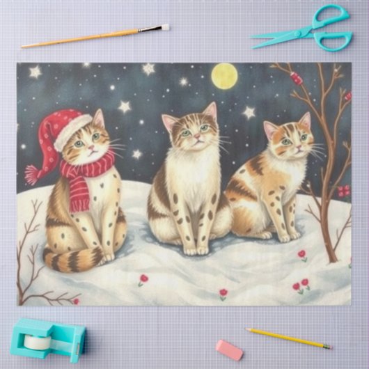 Cute Cat Tissue Paper Tissuepapier (Craft)