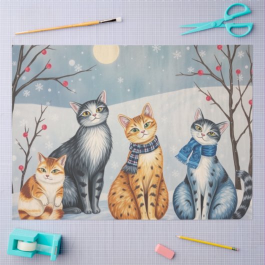 Cute Cat Tissue Paper Tissuepapier (Craft)