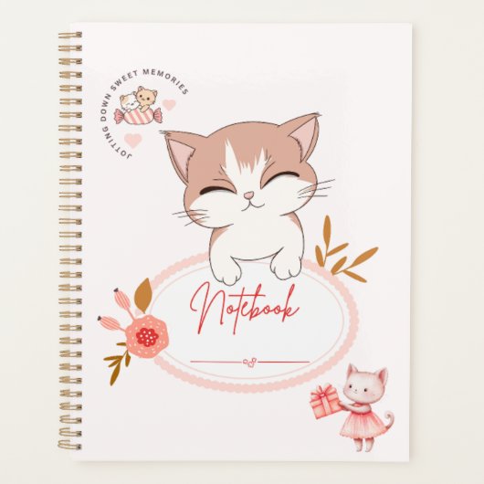 Cute cat to do with note books  planner (Voorkant)