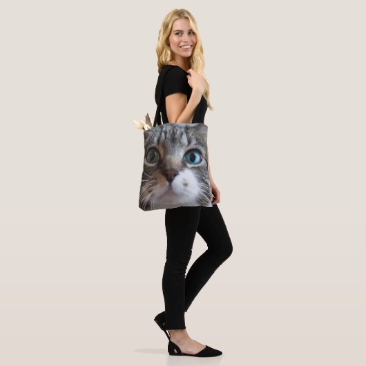 Cute Cat Tote Bag (Op model)