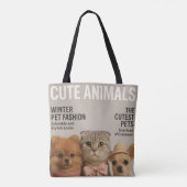 cute cat tote bag (Achterkant)
