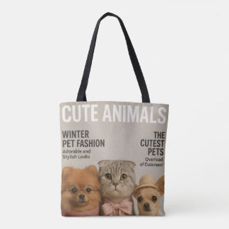 cute cat tote bag