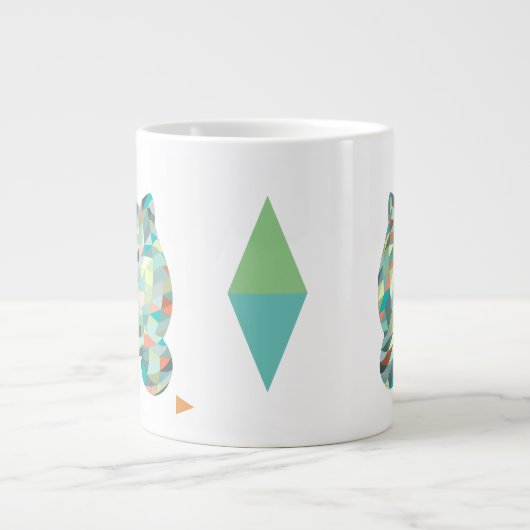 Cute Cat Triangular Grote Koffiekop (Voorkant)